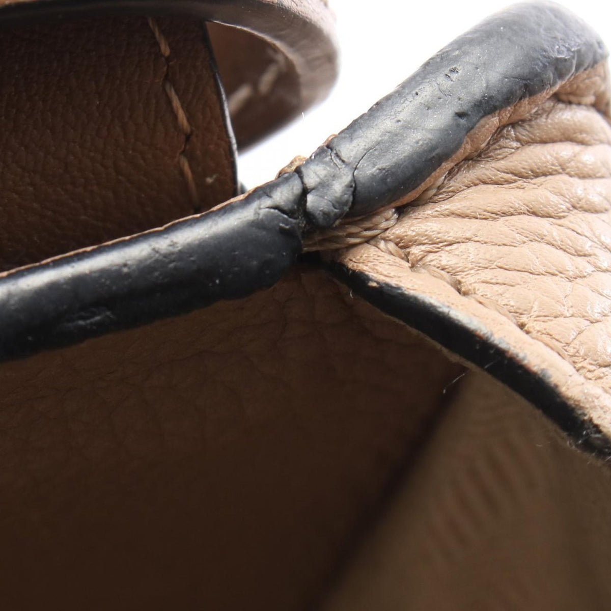 LOEWE Small Leather Hammock Bag — Beige
