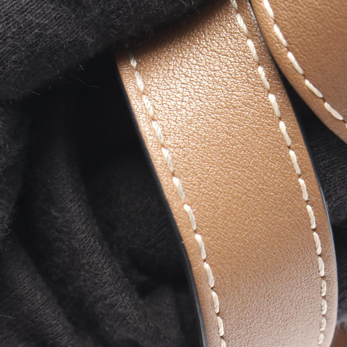 LOEWE Small Leather Hammock Bag — Beige