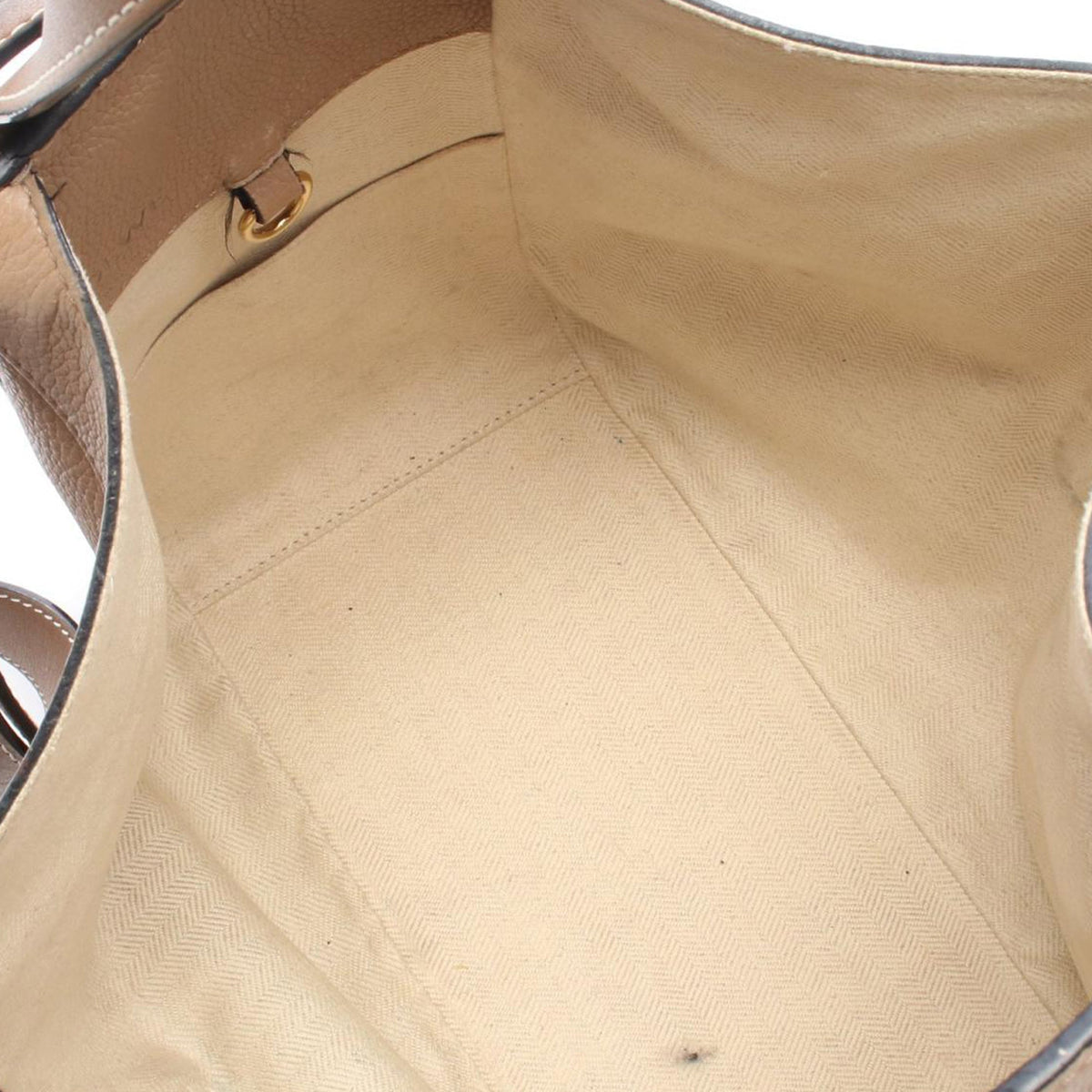 LOEWE Small Leather Hammock Bag — Beige