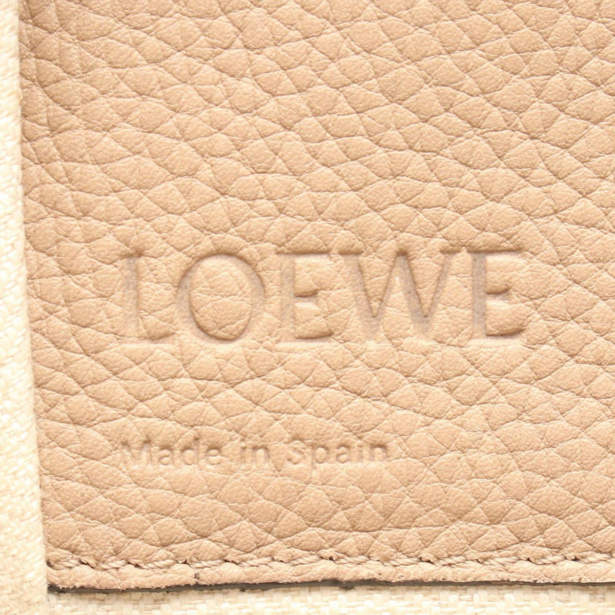 LOEWE Small Leather Hammock Bag — Beige