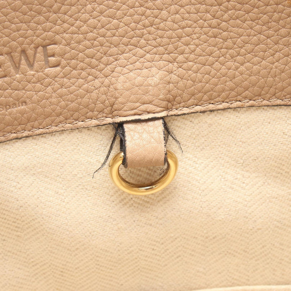 LOEWE Small Leather Hammock Bag — Beige