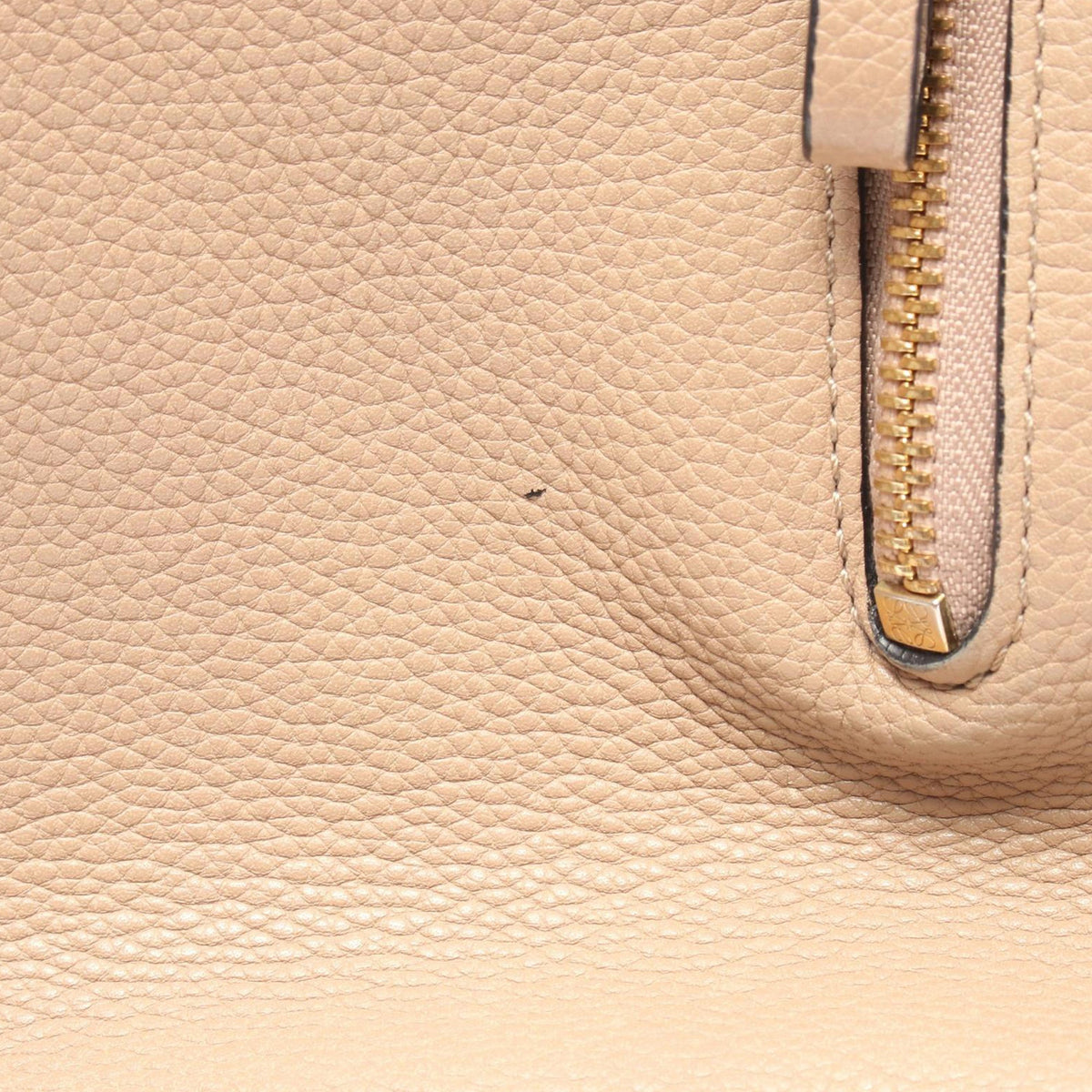 LOEWE Small Leather Hammock Bag — Beige