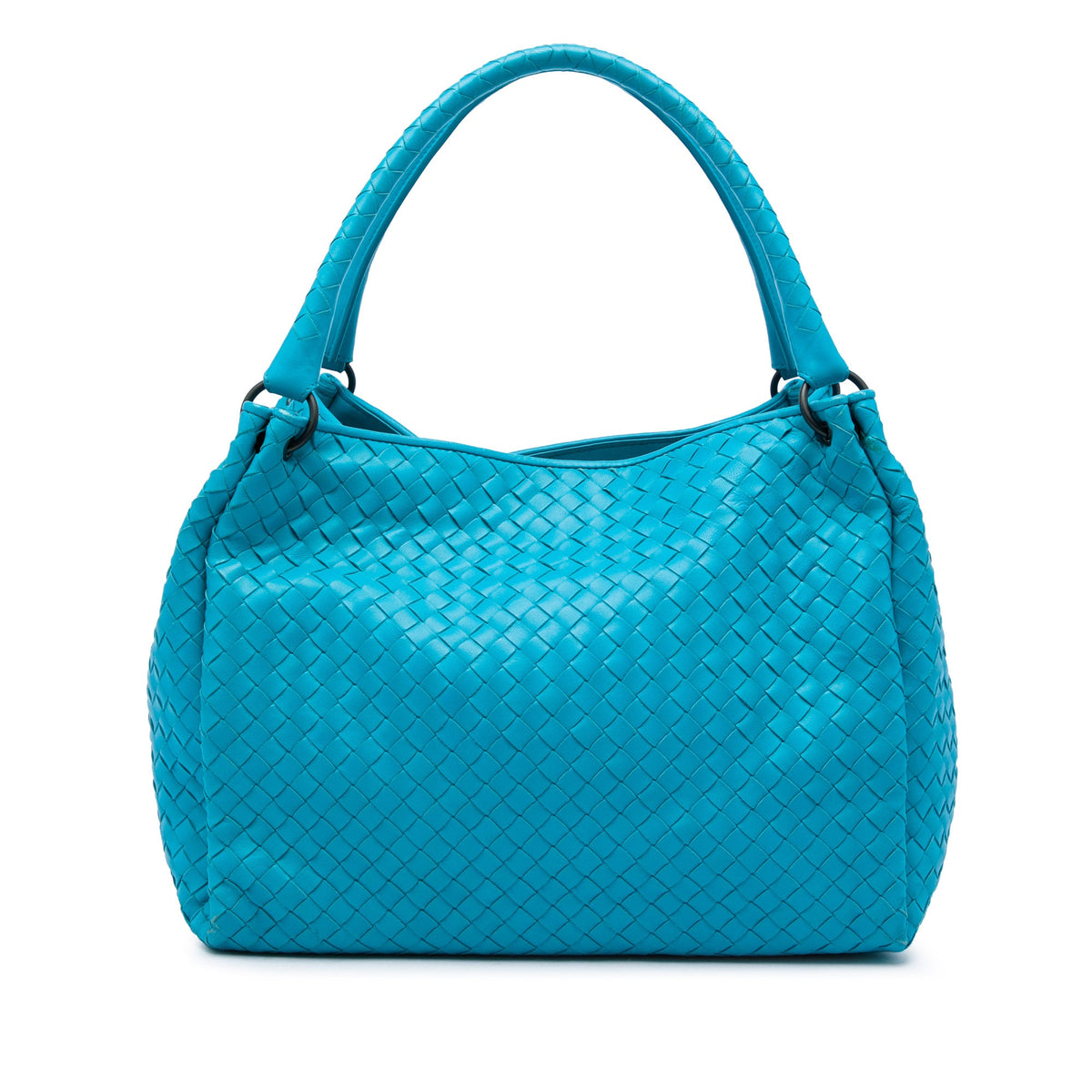 Bottega Veneta Nappa Intrecciato Parachute Tote — Blue