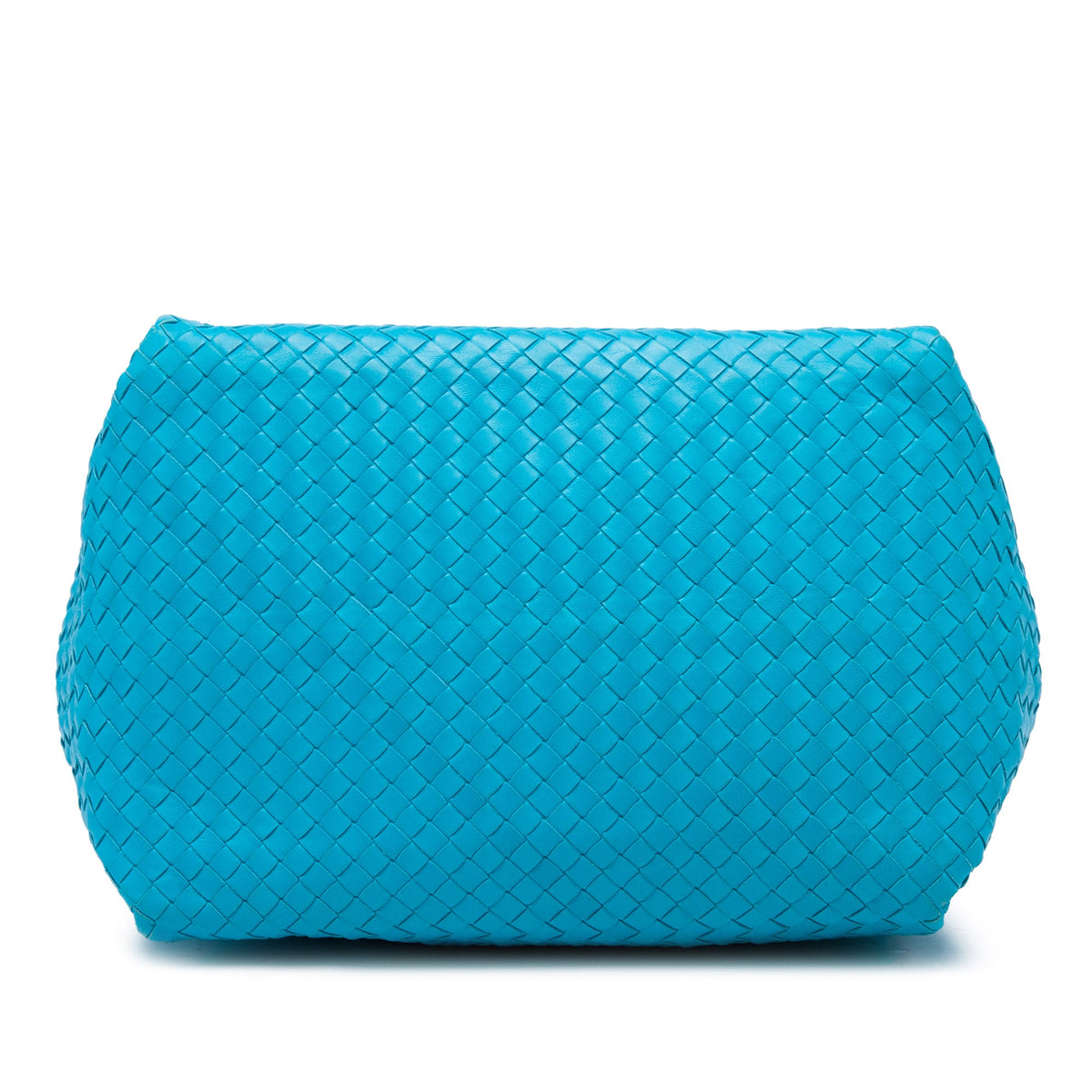 Bottega Veneta Nappa Intrecciato Parachute Tote — Blue