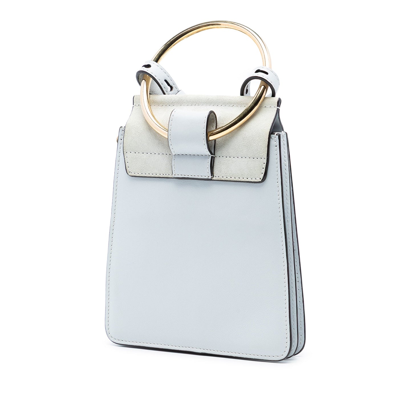 Chloé Mini Calfskin and Suede Faye Bracelet Bag