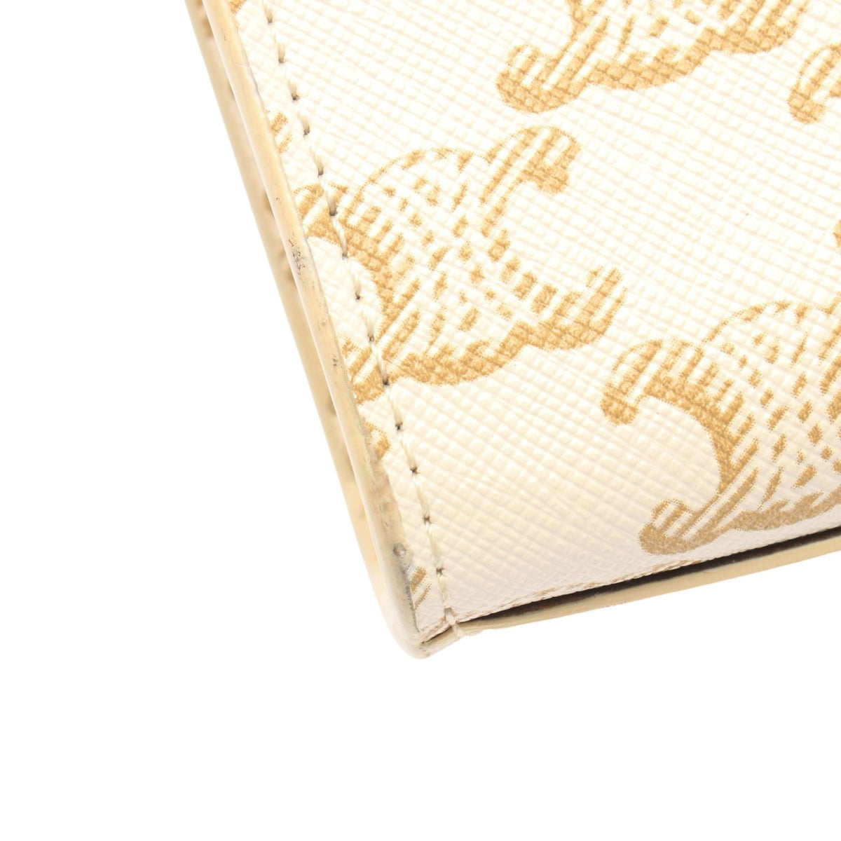 Celine Mini Triomphe Coated Canvas Vertical Cabas Satchel — White