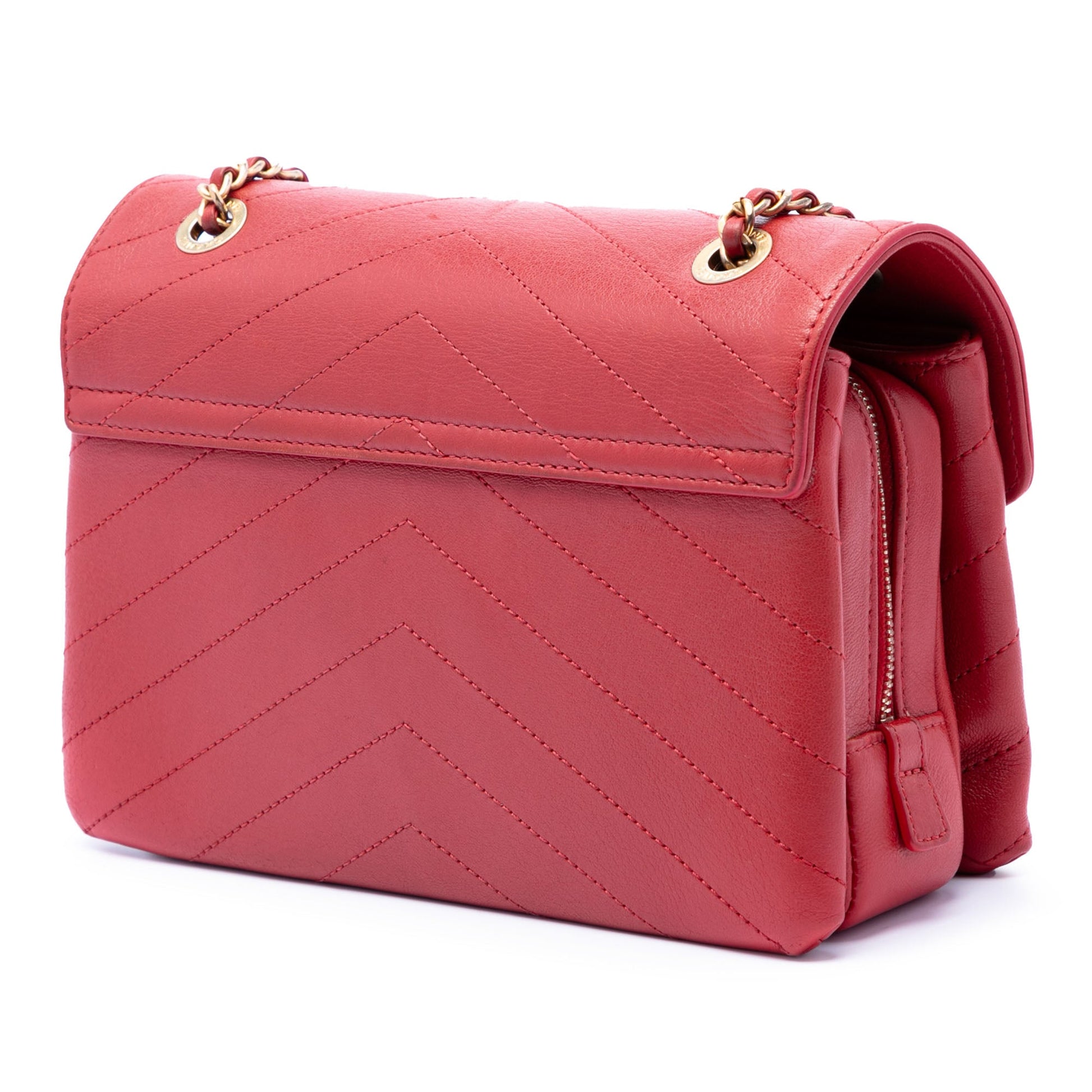 Chanel Small CC Chevron Calfskin Envelope Flap