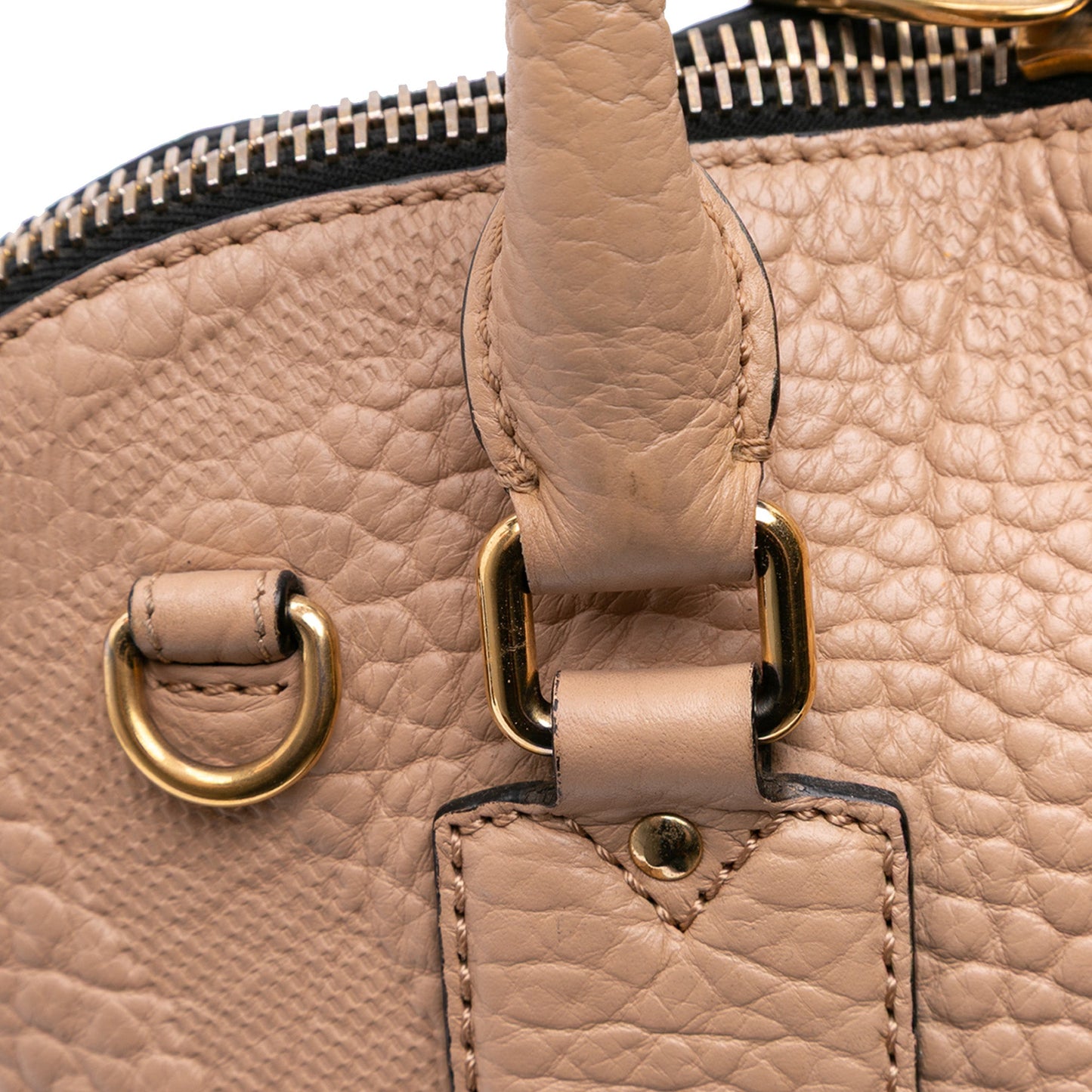 Burberry Medium Heritage Grain Check Embossed Orchard Bowling Bag