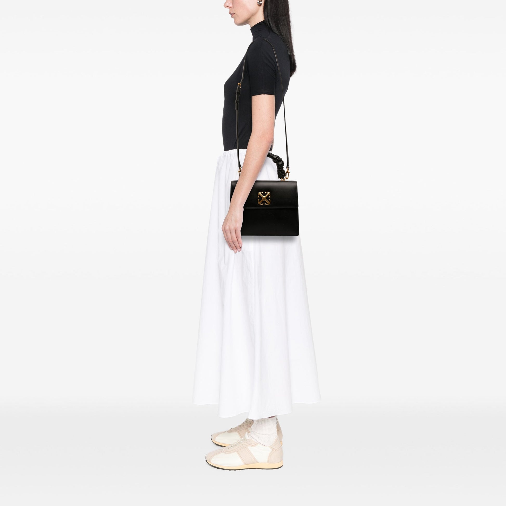 Off-White Calfskin Jitney 2.8 Top Handle Bag