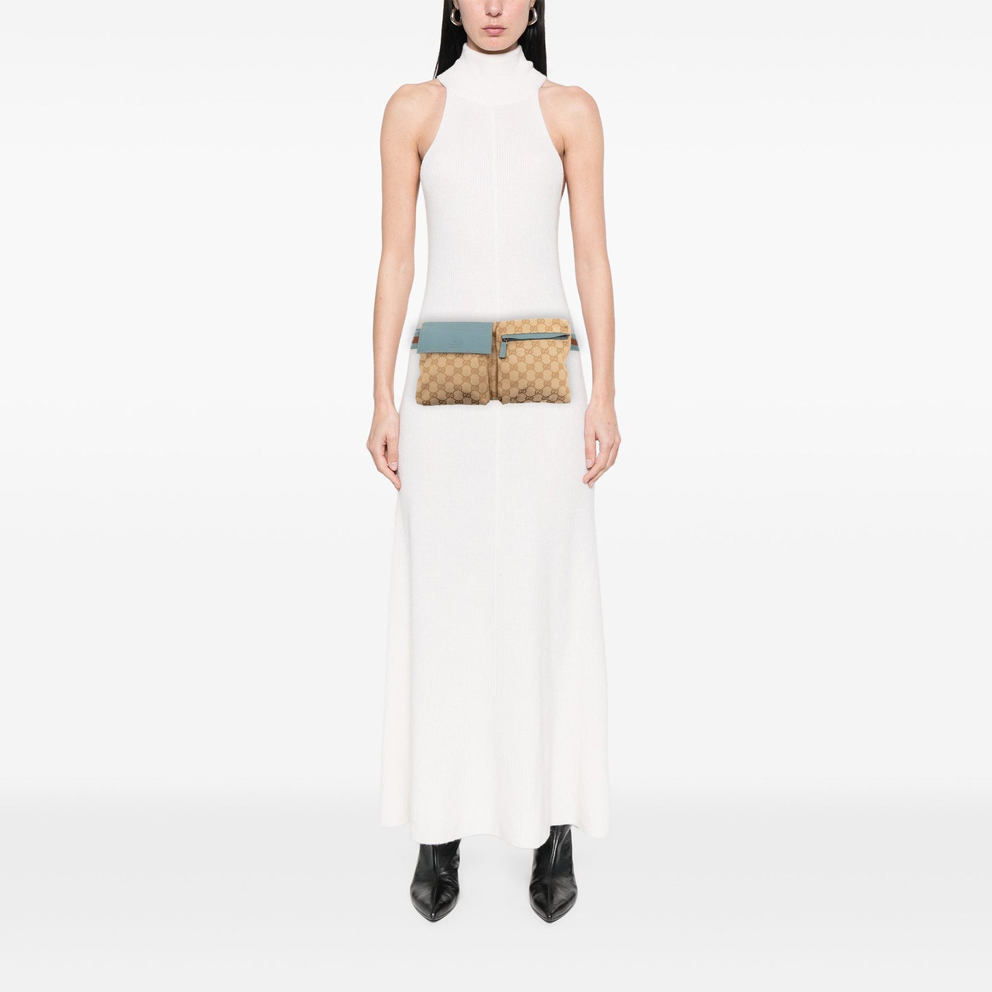 Gucci GG Canvas Web Double Pocket Belt Bag