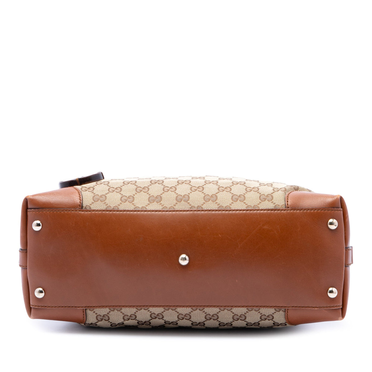 Gucci GG Canvas Brick Lane Satchel — Beige