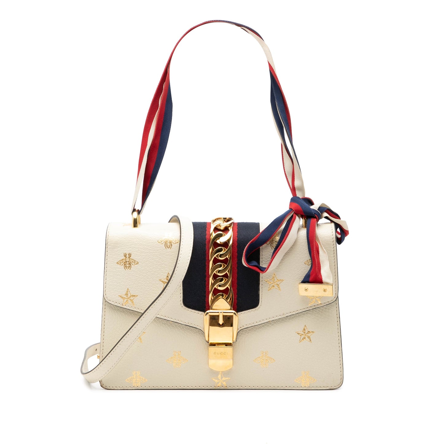 Gucci Small Calfkin Bee Star Sylvie Satchel