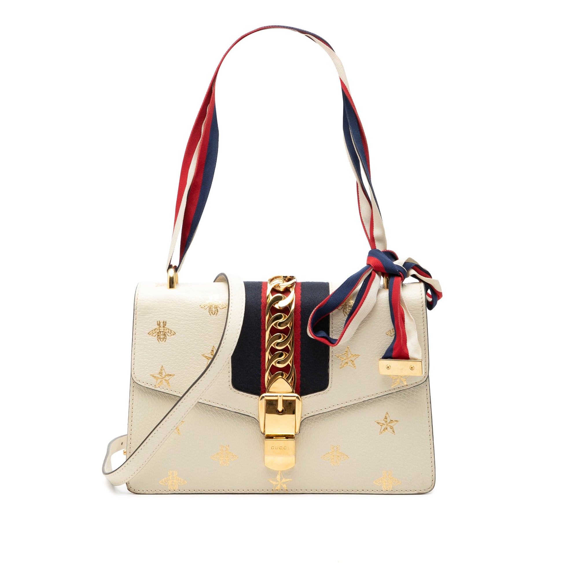 Gucci Small Calfkin Bee Star Sylvie Satchel