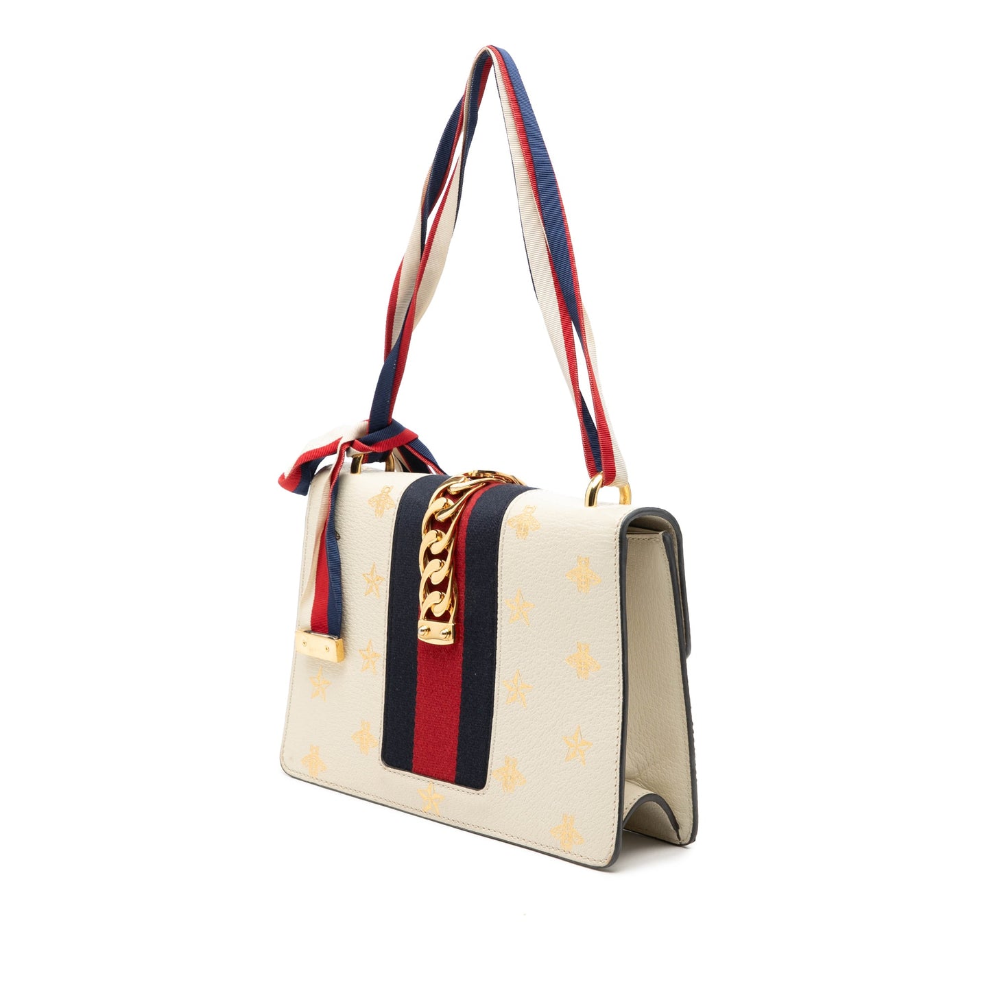 Gucci Small Calfkin Bee Star Sylvie Satchel