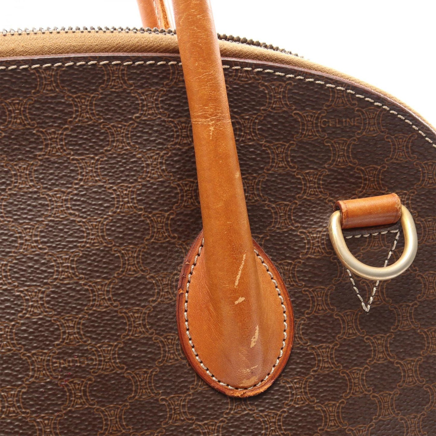 Celine Macadam Coated Canvas Dome Handbag