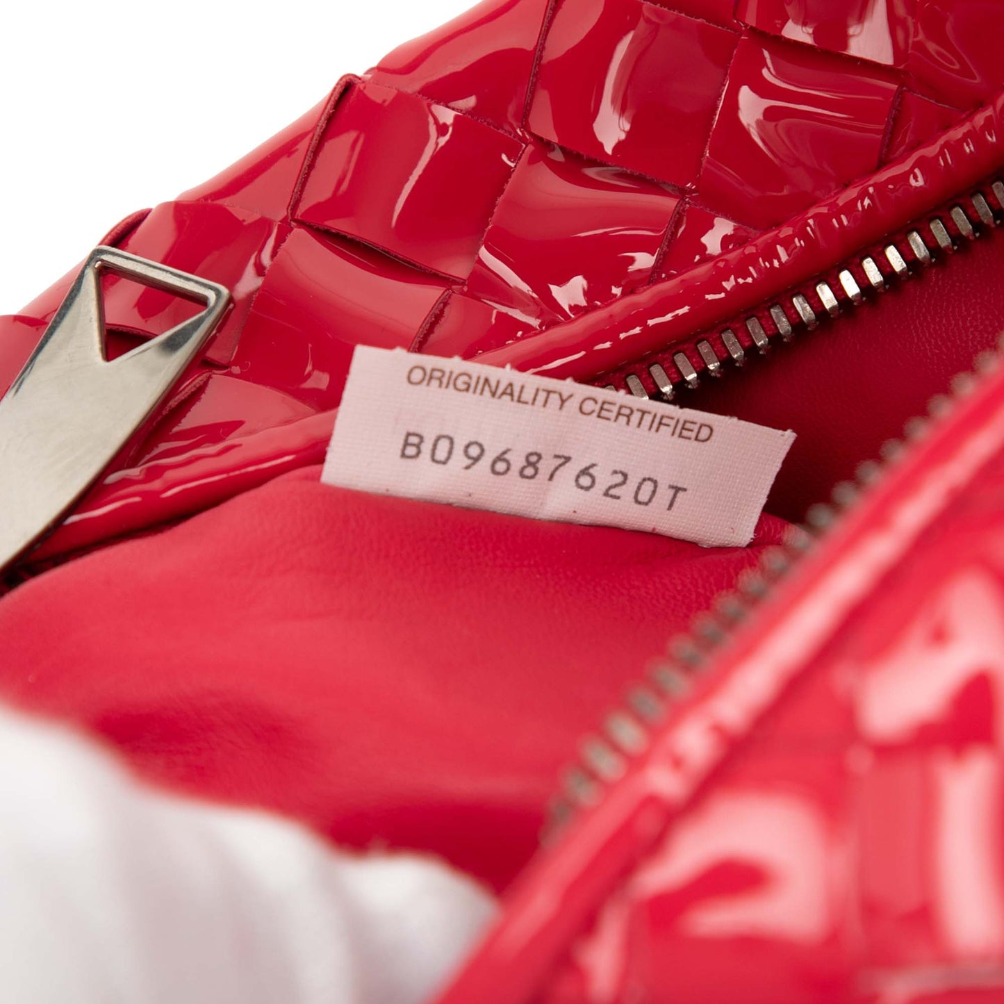 Bottega Veneta Mini Patent Intrecciato Jodie