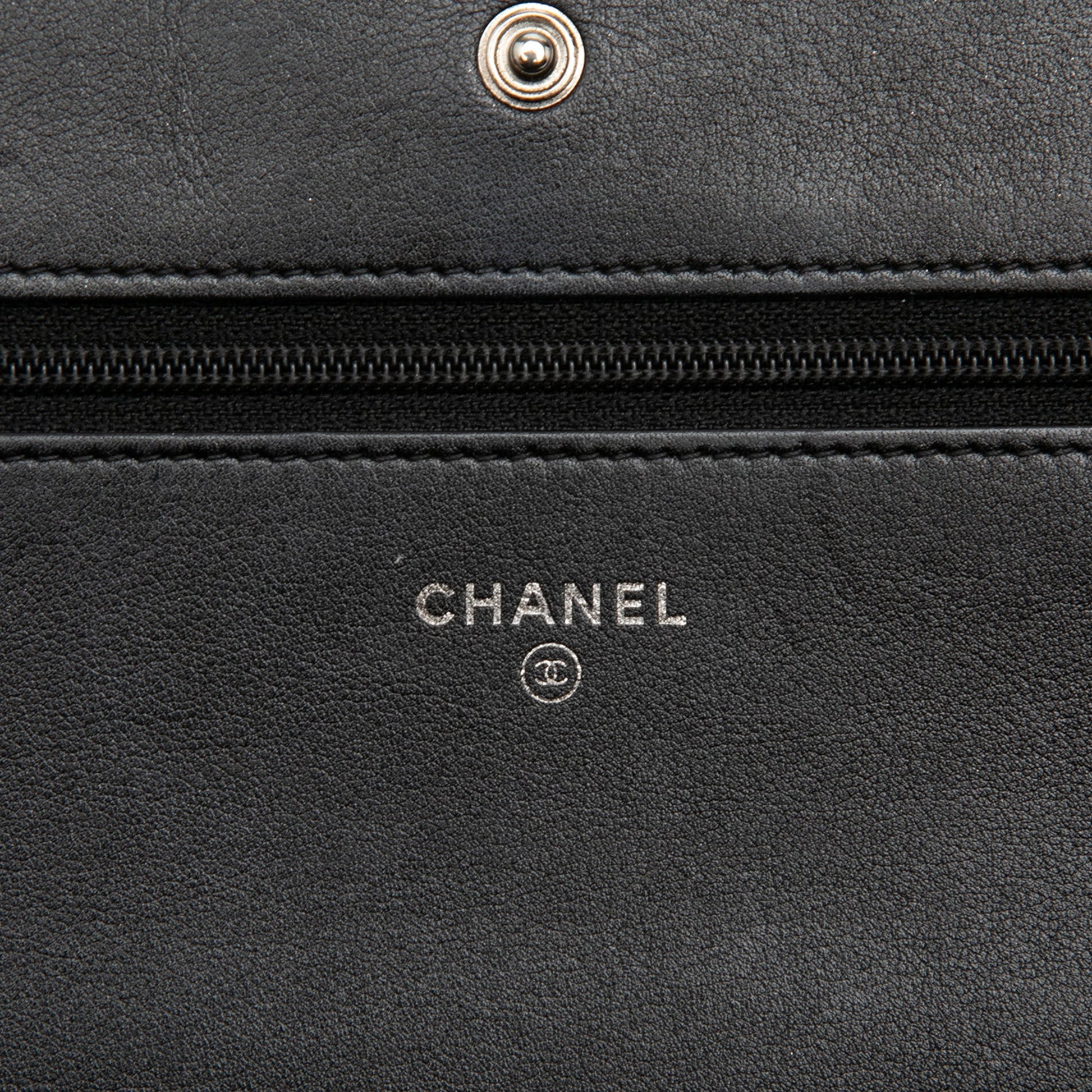 Chanel Bicolor Calfskin Boy Wallet On Chain