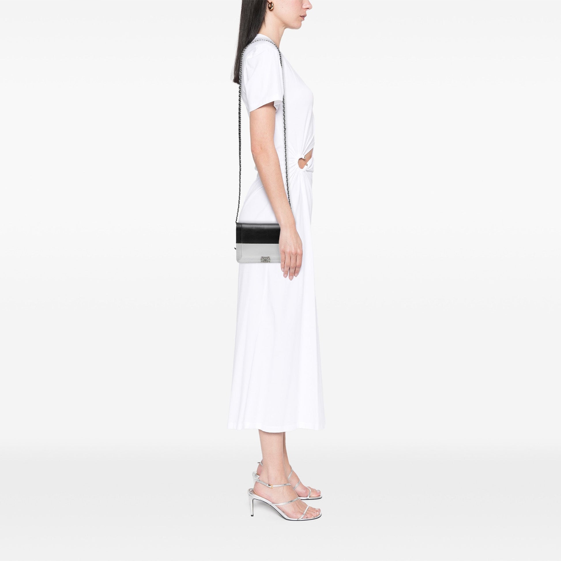 Chanel Bicolor Calfskin Boy Wallet On Chain
