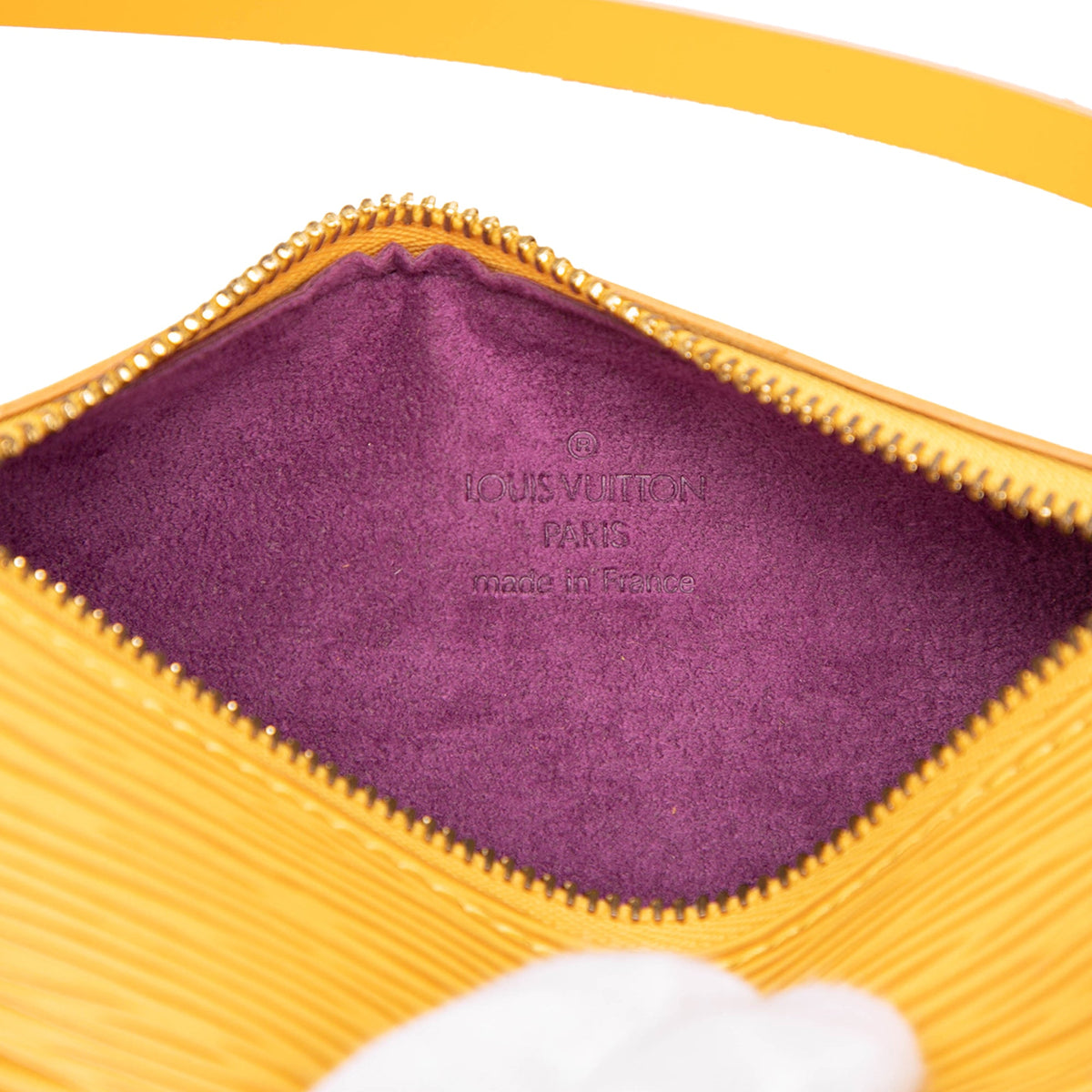 Louis Vuitton Epi Papillon Pochette — Yellow
