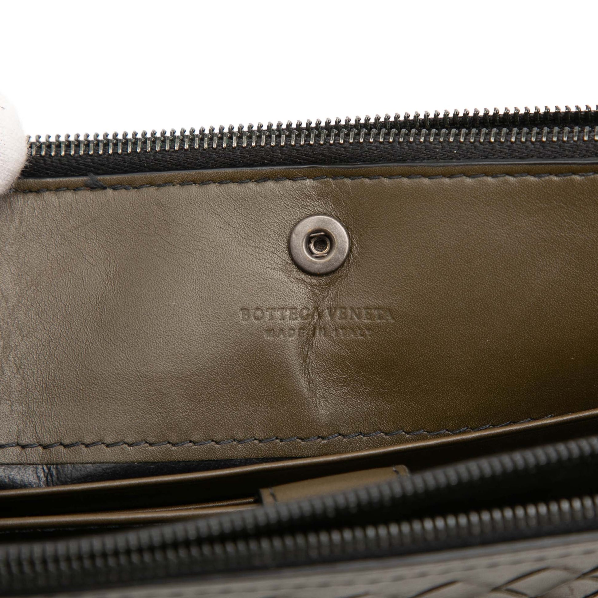 Bottega Veneta Nappa Intrecciato Double Zip Wristlet Clutch