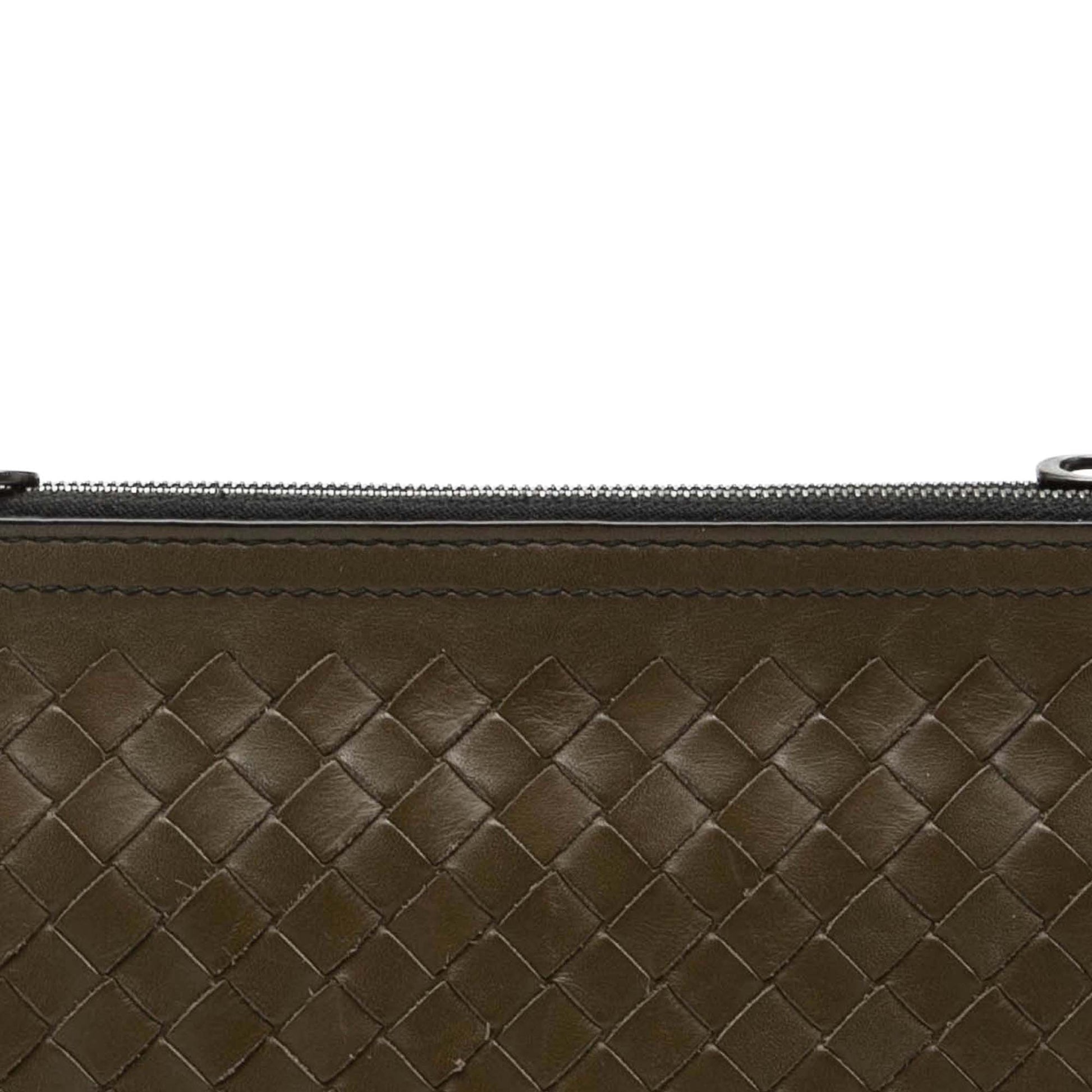 Bottega Veneta Nappa Intrecciato Double Zip Wristlet Clutch
