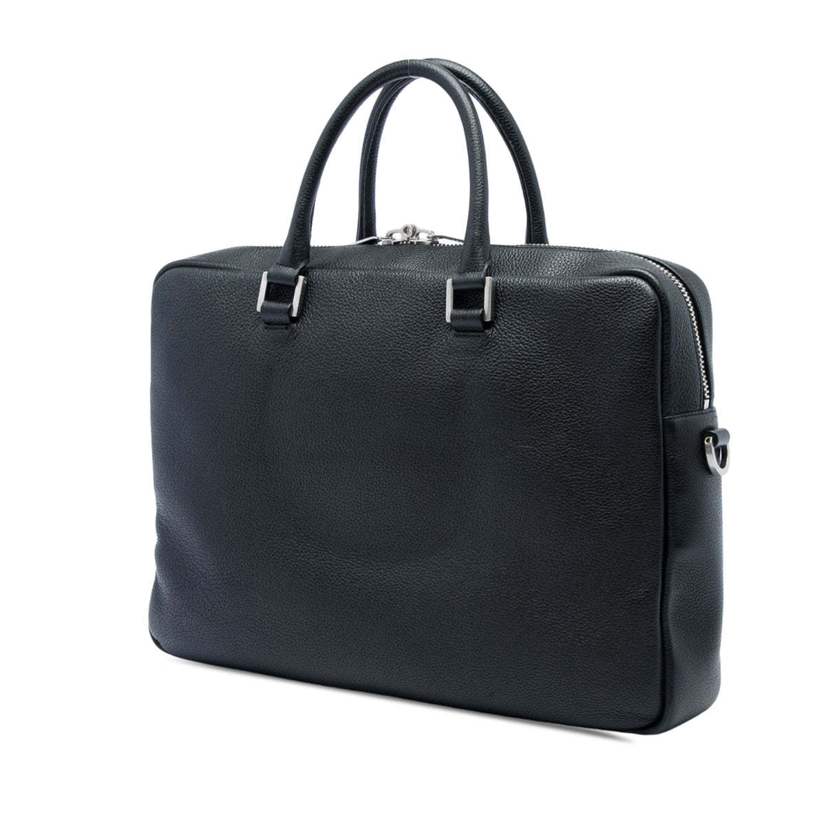 Saint Laurent Leather Business Bag — Black