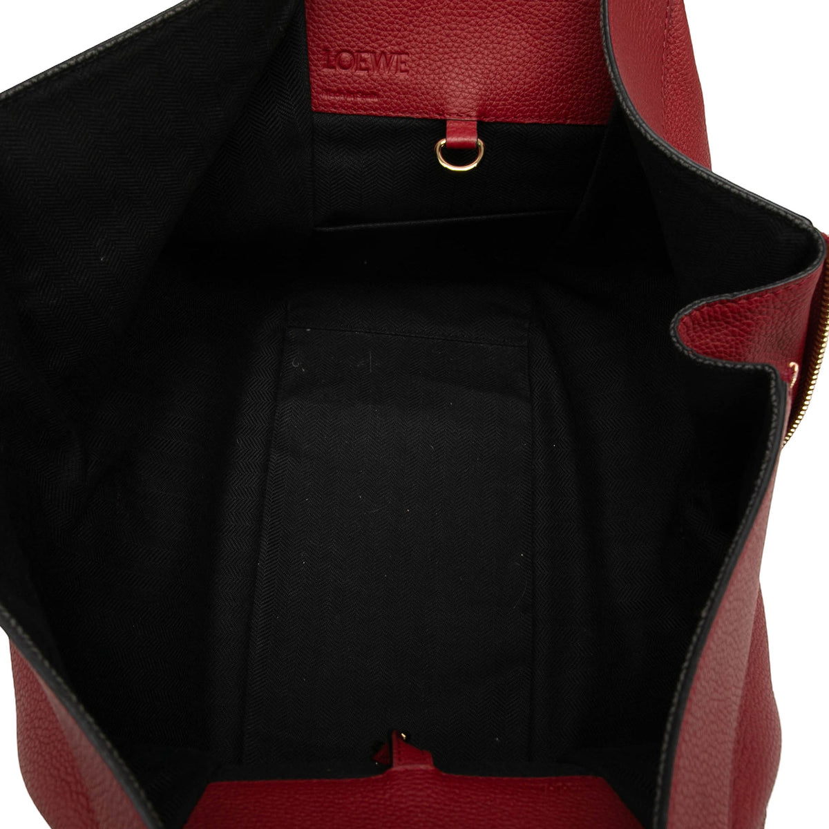 LOEWE Small Calfskin Hammock Satchel — Red