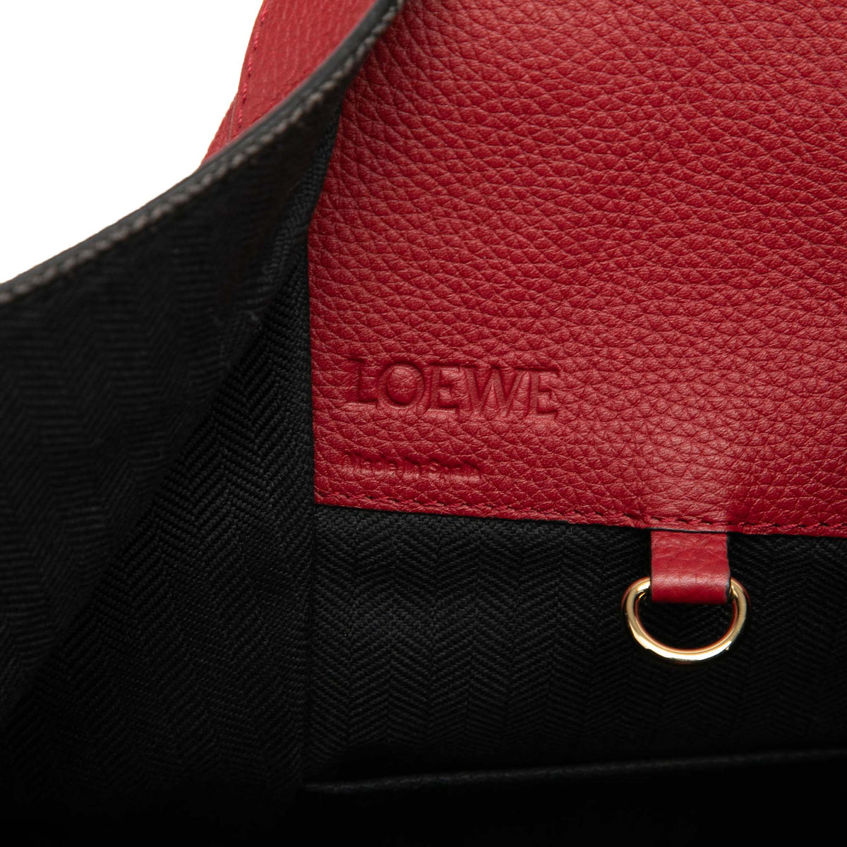 LOEWE Small Calfskin Hammock Satchel — Red