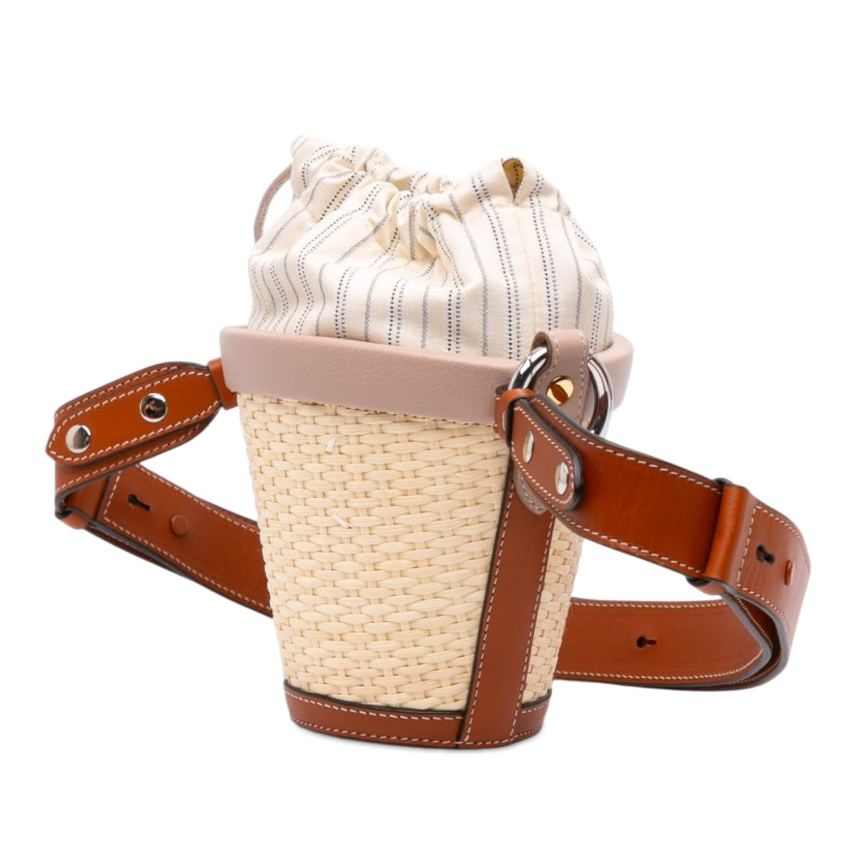 Maison Margiela Fire Woven Raffia Bucket Bag