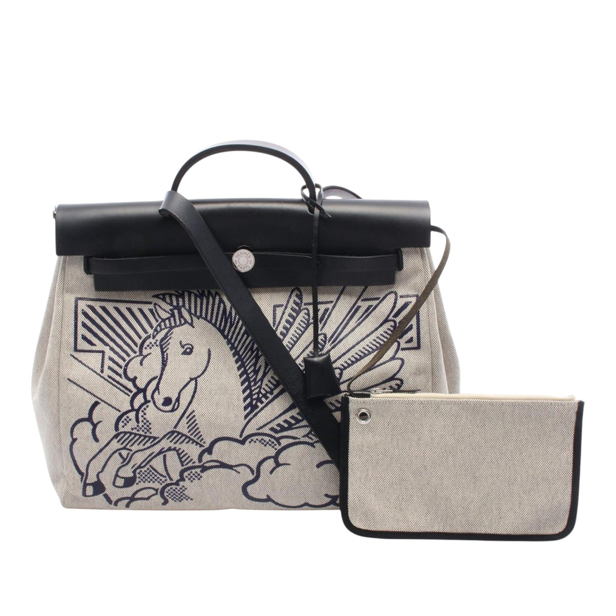 Hermès Toile Pegase Pop Herbag Zip 39 — Beige