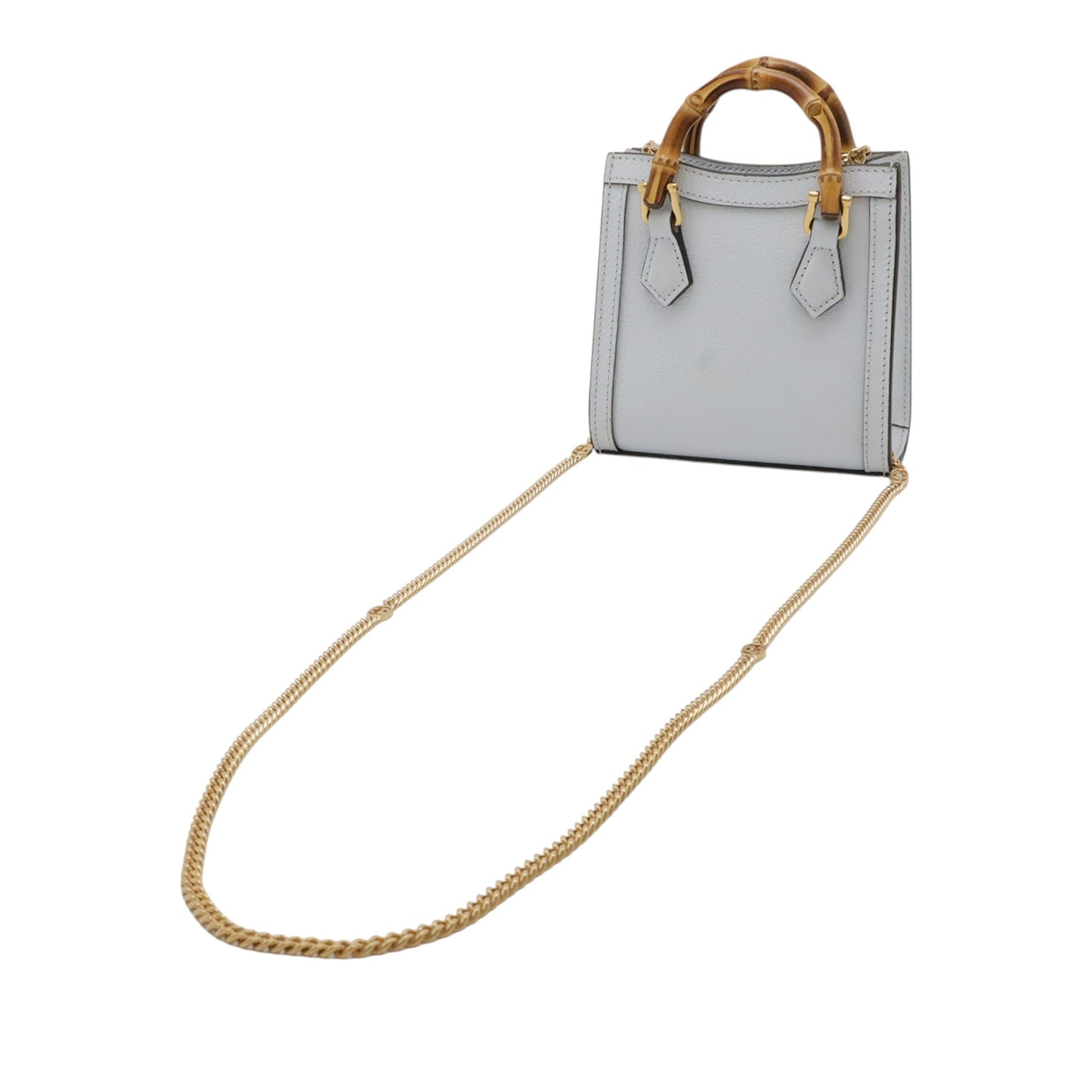 Gucci Super Mini Calfskin Bamboo Diana Satchel