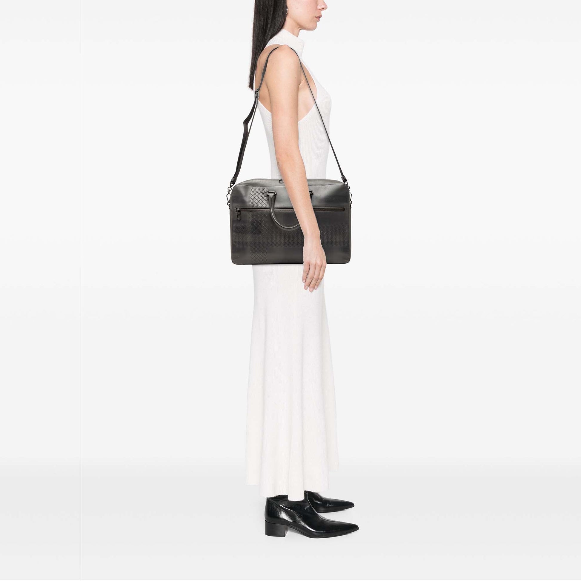 Bottega Veneta Intrecciato Trimmed Nappa Business Bag