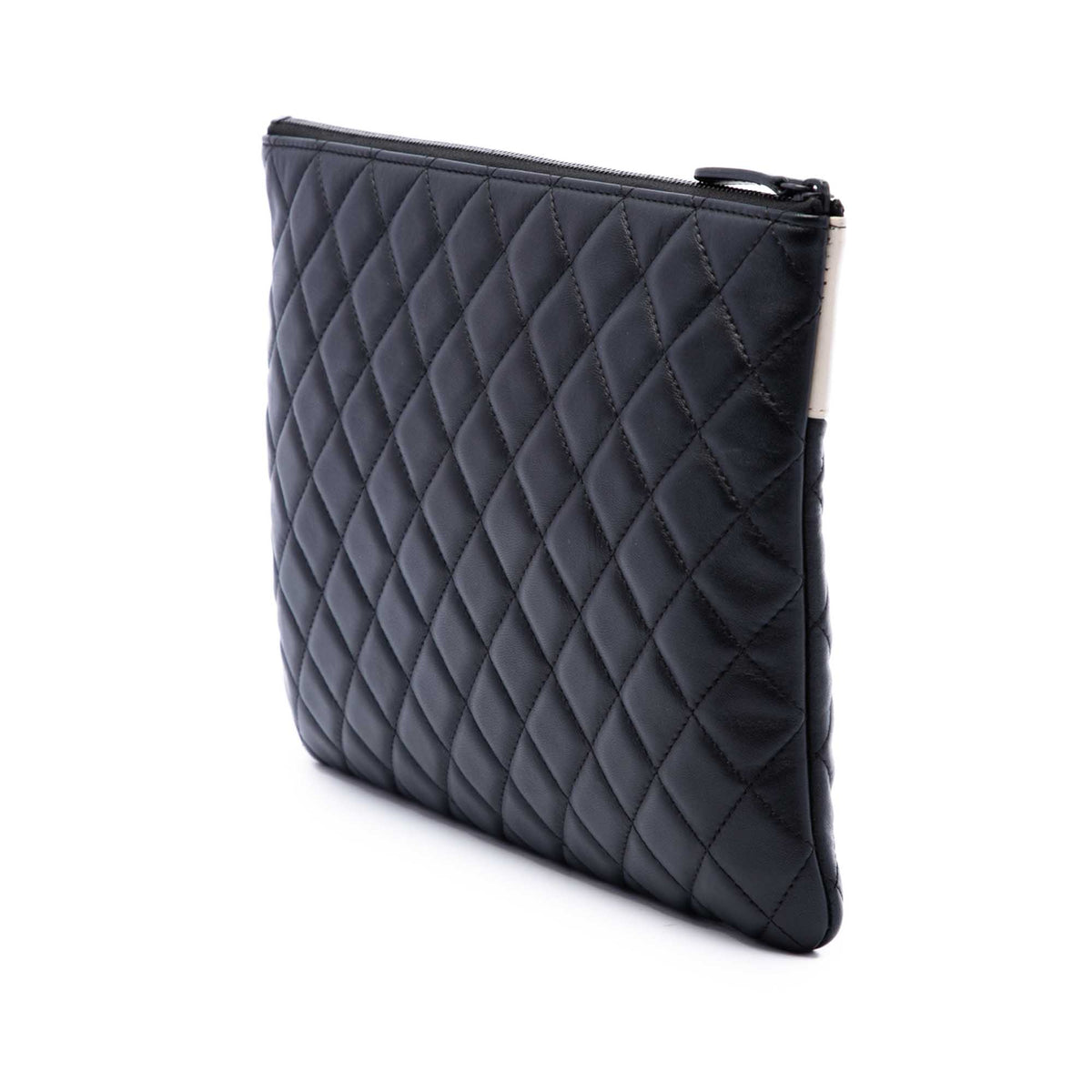 Chanel Medium CC Bicolor Quilted Lambskin Clutch