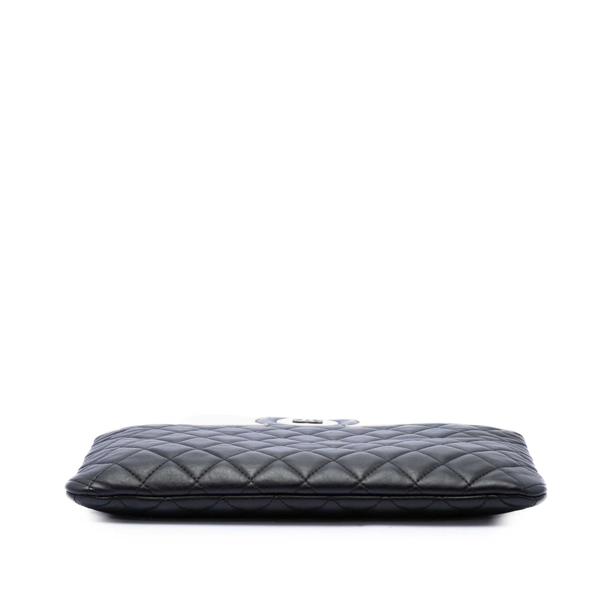 Chanel Medium CC Bicolor Quilted Lambskin Clutch