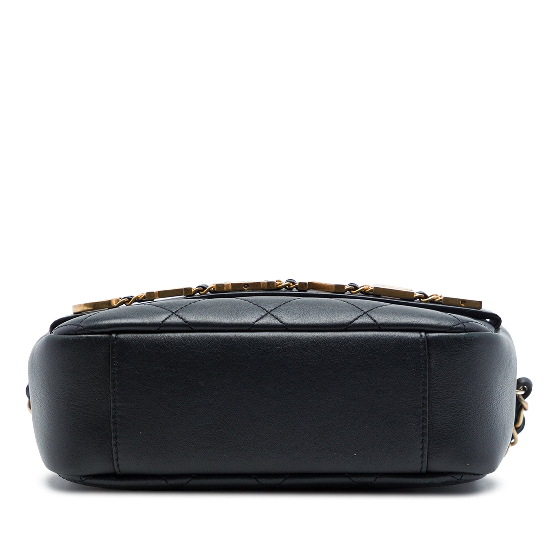 Chanel Quilted Calfskin Logo Enchained Camera Bag