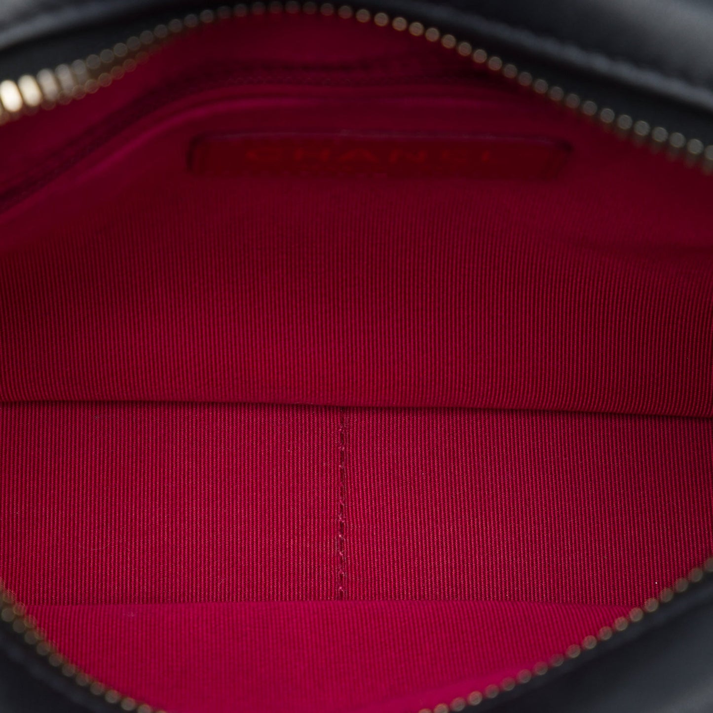 Chanel Quilted Calfskin Logo Enchained Camera Bag