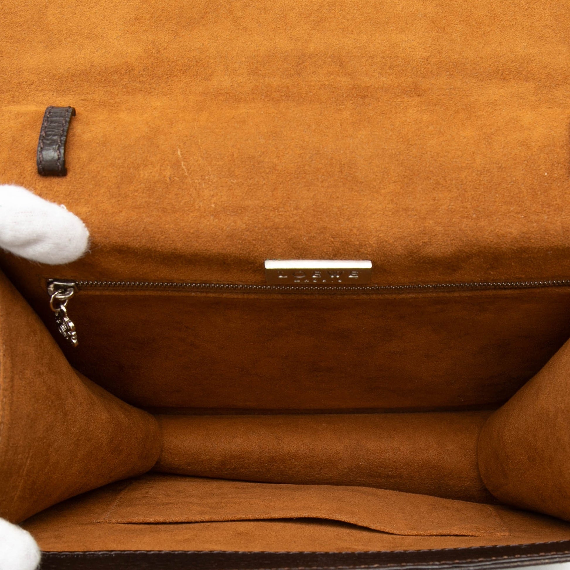 LOEWE Textured Leather Barcelona Top Handle Bag