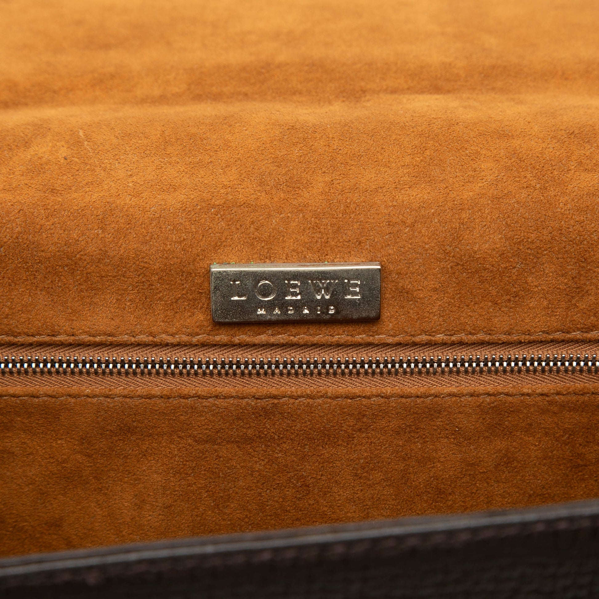 LOEWE Textured Leather Barcelona Top Handle Bag