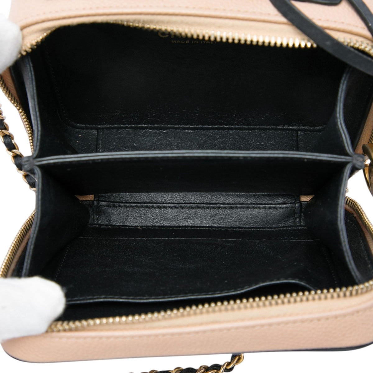 Chanel Small Bicolor Caviar CC Filigree Vanity Case