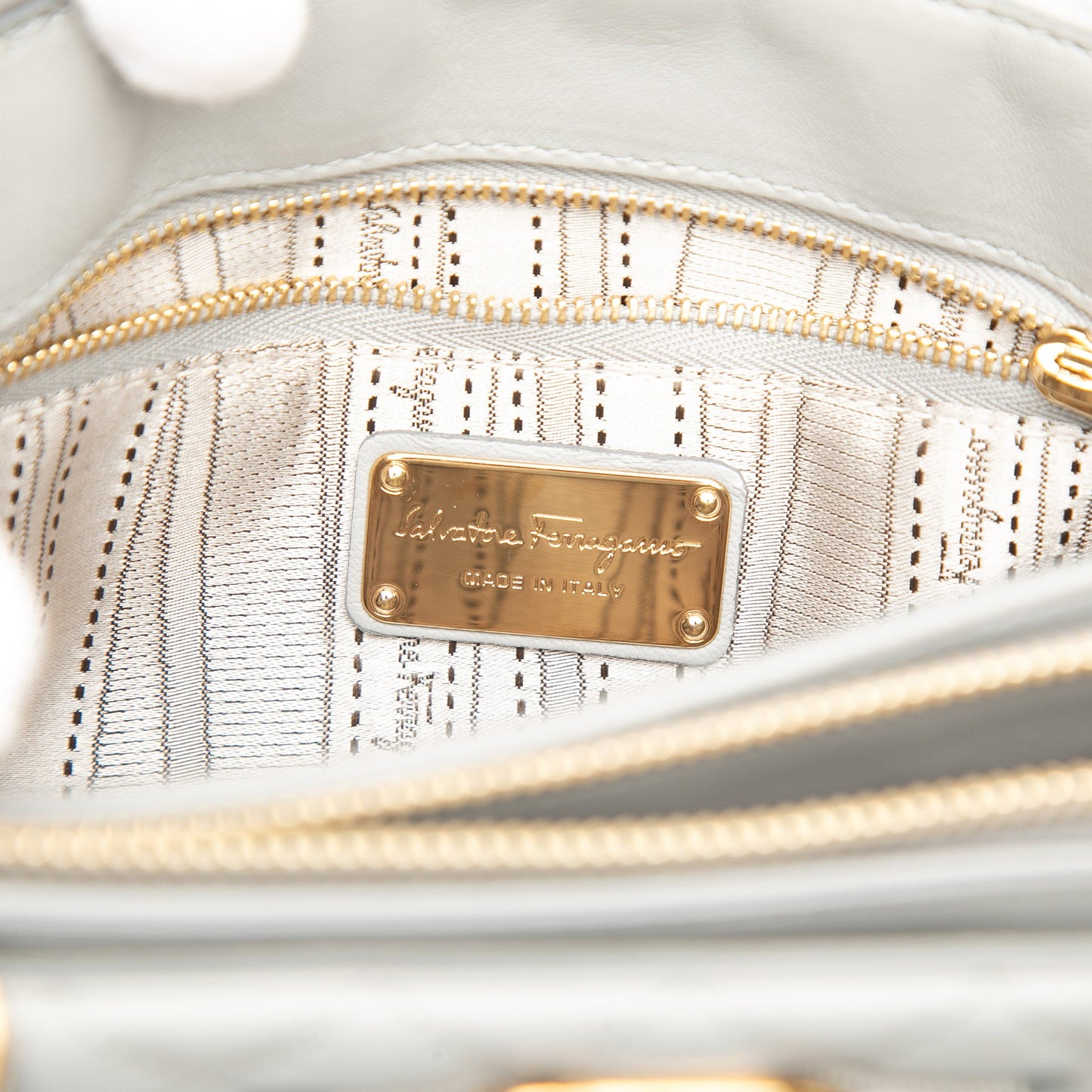 Ferragamo Quilted Leather Vara Bow Tracy Satchel
