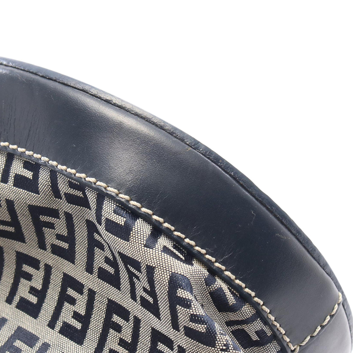 Fendi Zucchino Canvas Bucket Bag — Gray