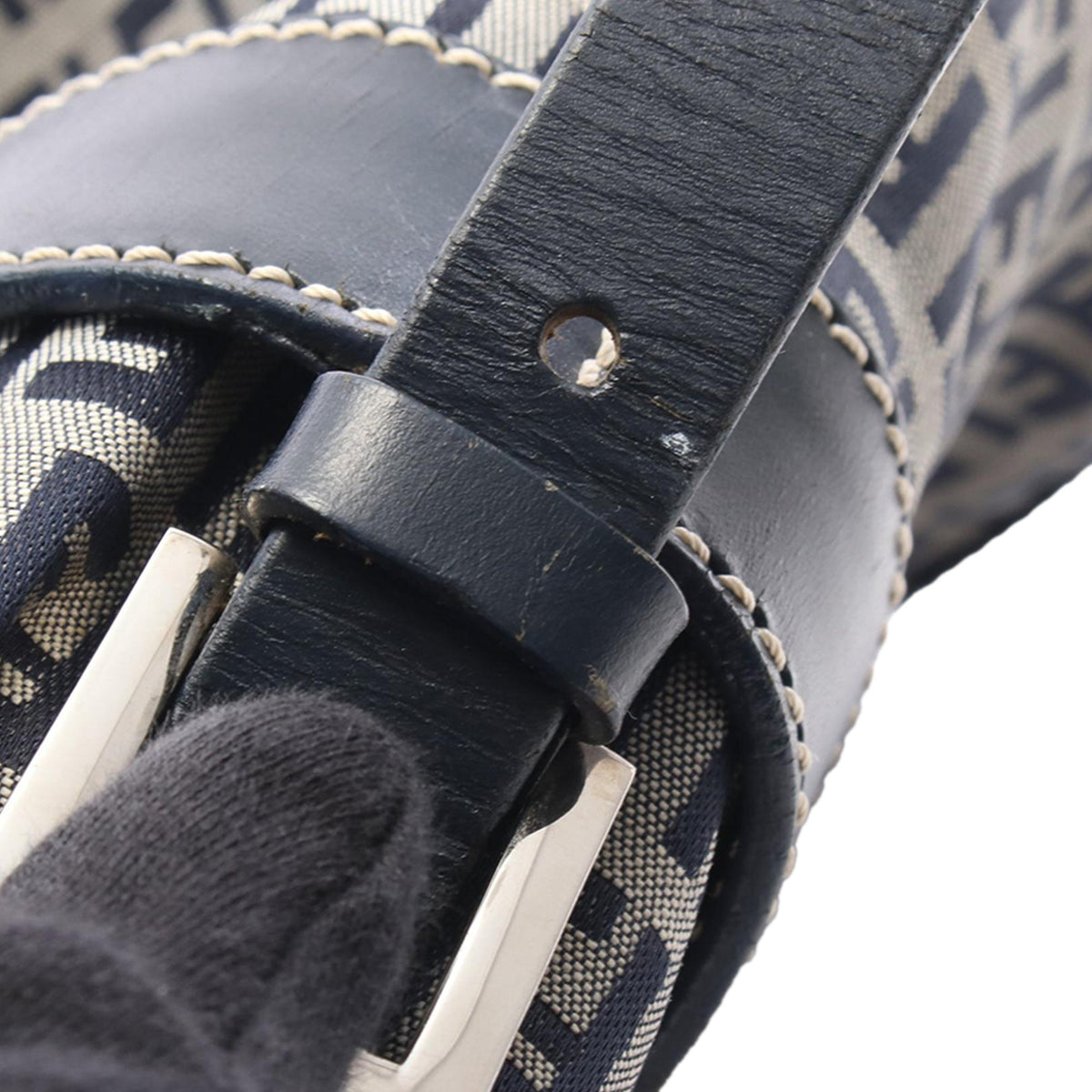 Fendi Zucchino Canvas Bucket Bag — Gray