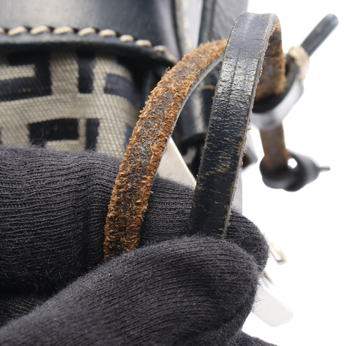 Fendi Zucchino Canvas Bucket Bag — Gray