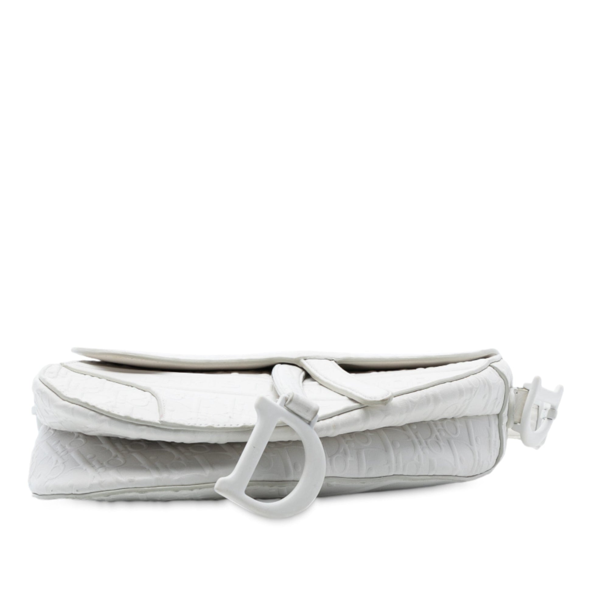 Dior Oblique Embossed Calfskin Saddle Bag