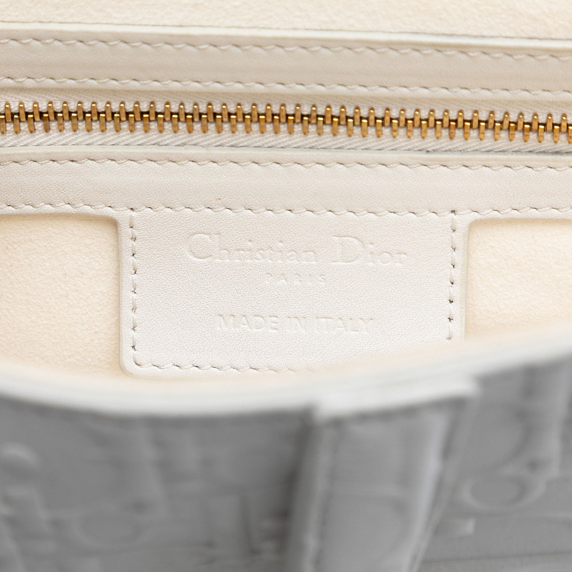 Dior Oblique Embossed Calfskin Saddle Bag