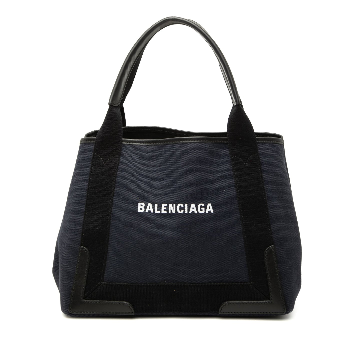 Balenciaga Canvas Navy Cabas Tote S