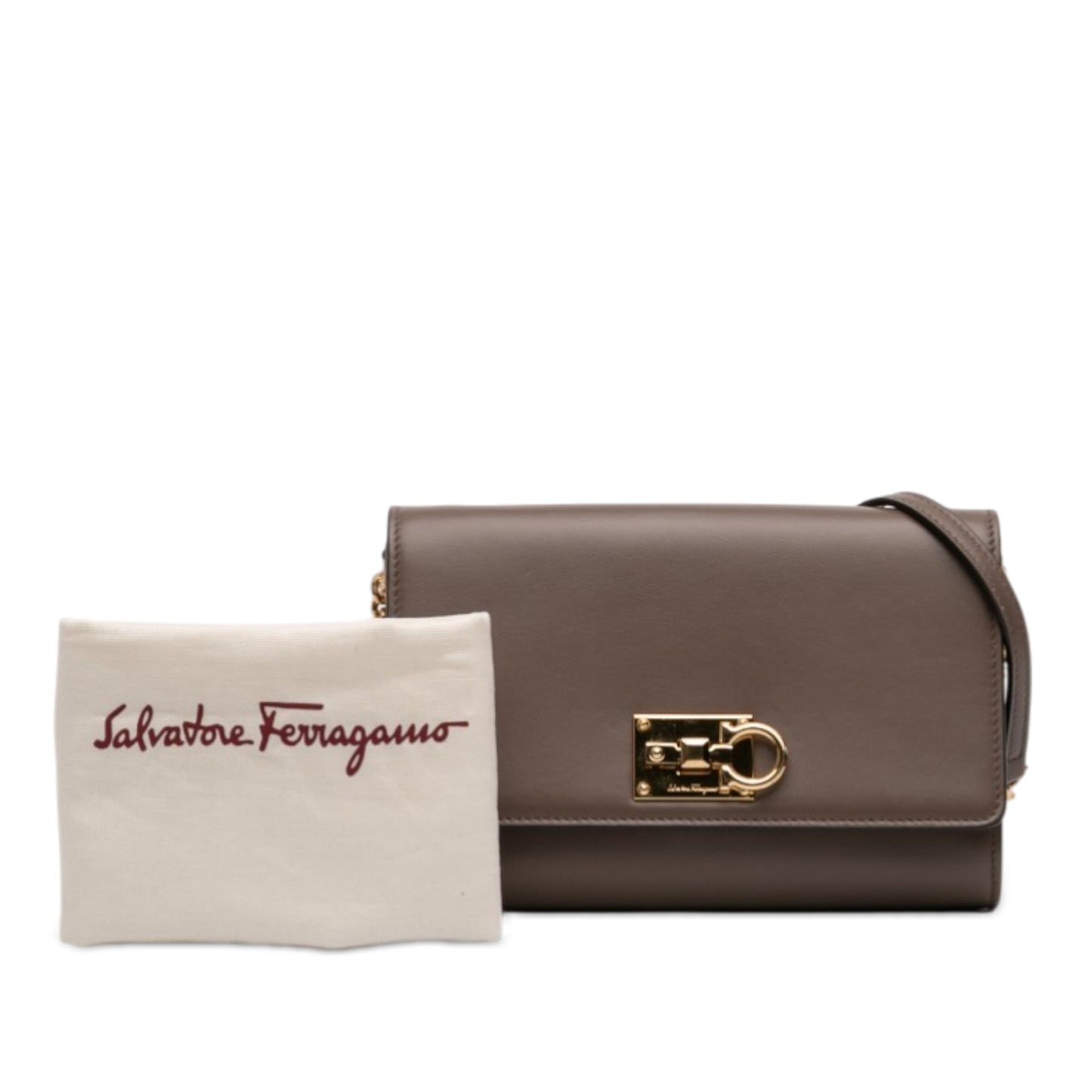 Leather Gancini Crossbody