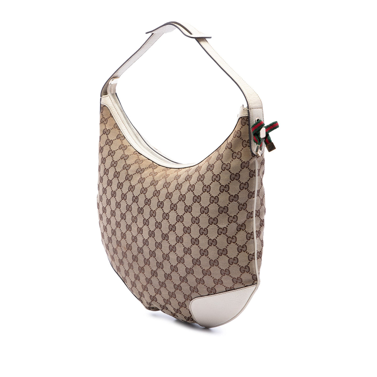 Gucci Large GG Canvas Princy Hobo — Beige