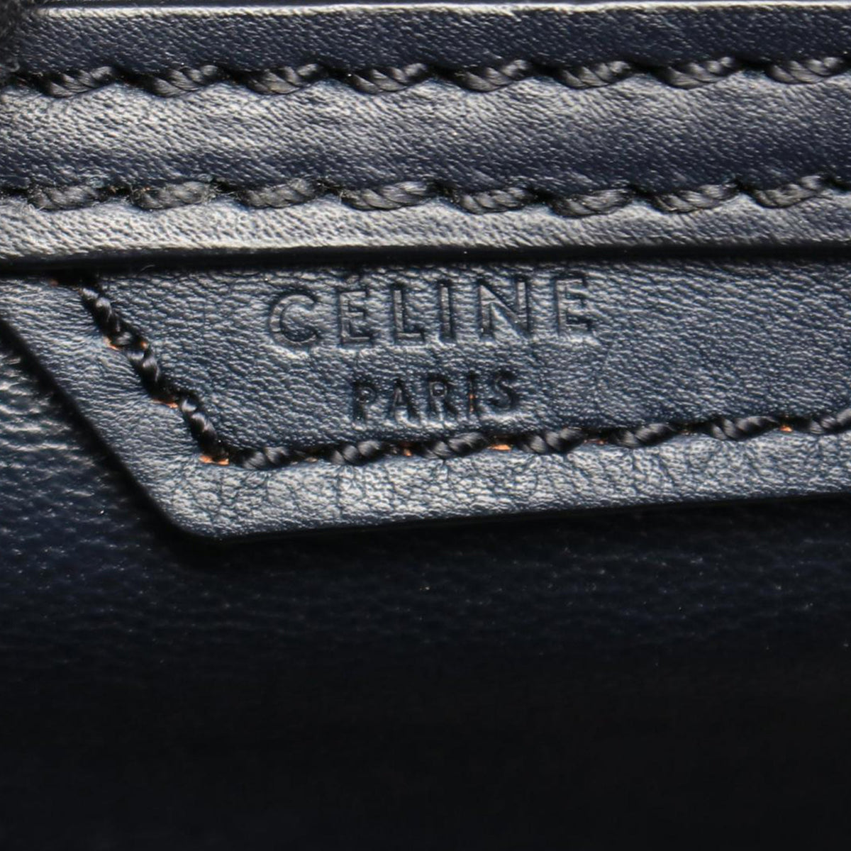 Celine Mini Leather Luggage Tote — Blue