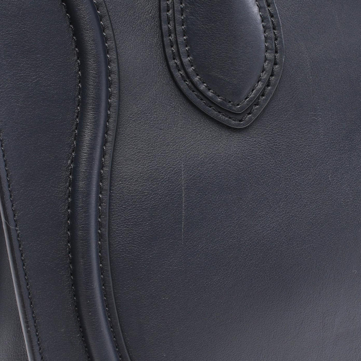 Celine Mini Leather Luggage Tote — Blue